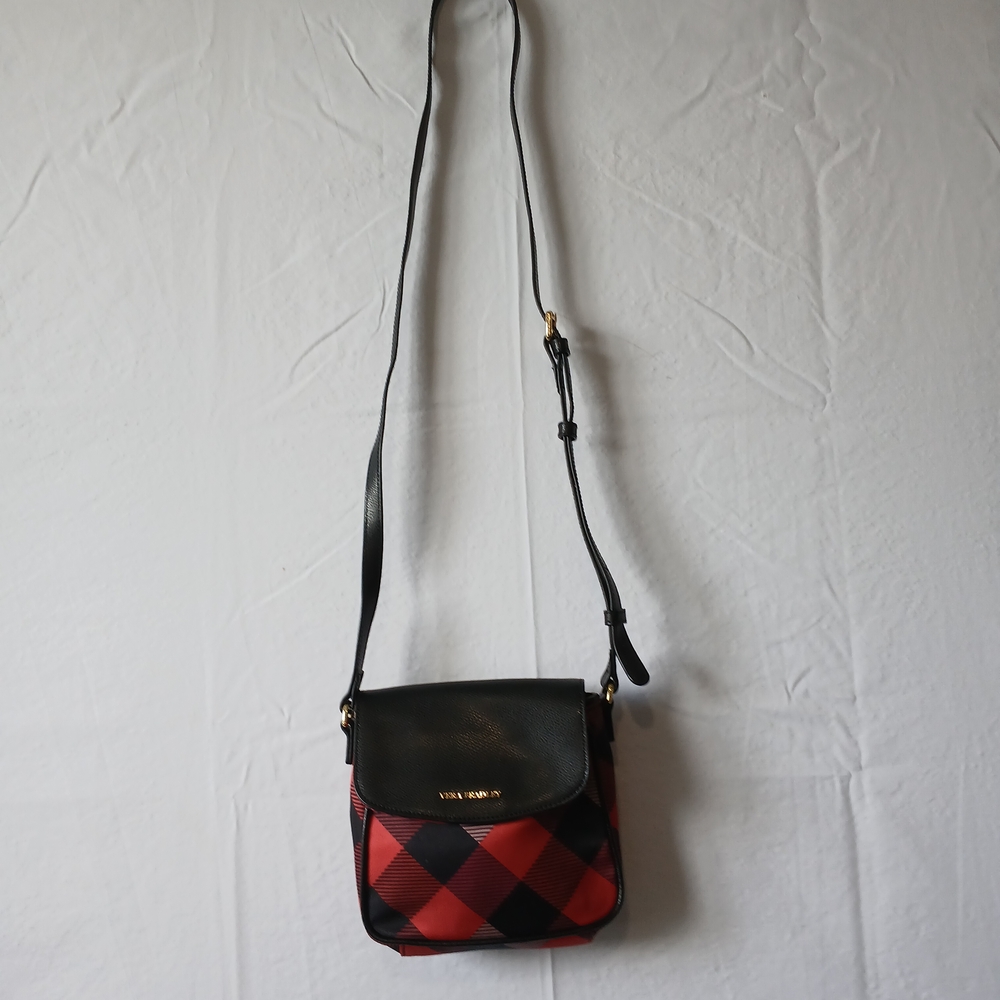 Vera‎ Bradley Black and Red Plaid Crossbody Bag Small